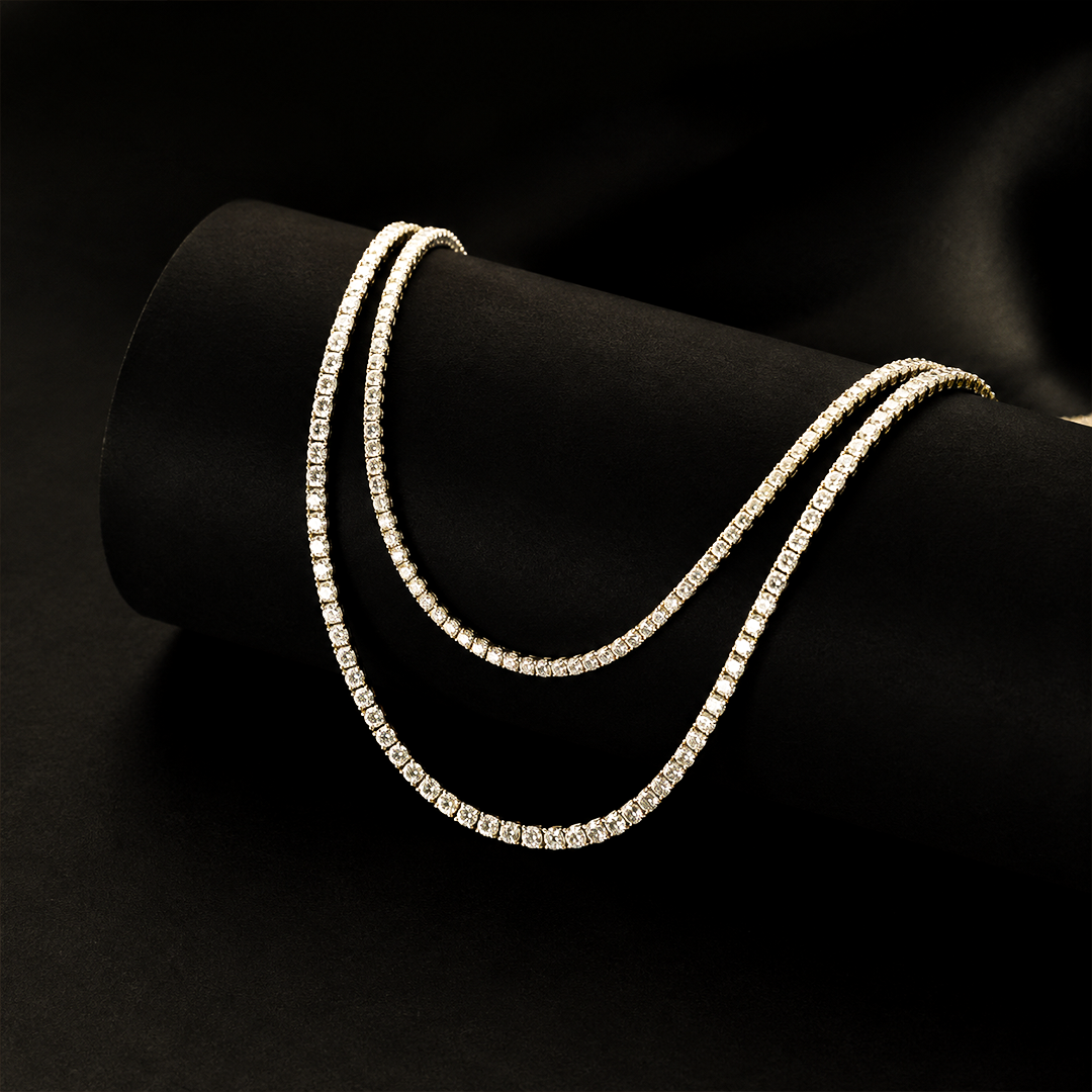 Lab-Grown Diamond Graduated Two-Row Necklace