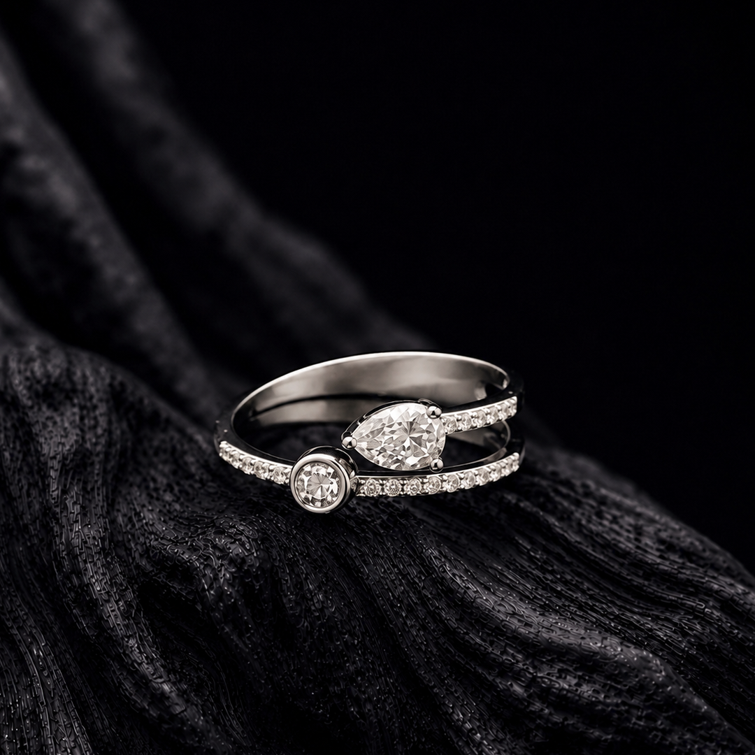 Lab-Grown Diamond Pear Ring