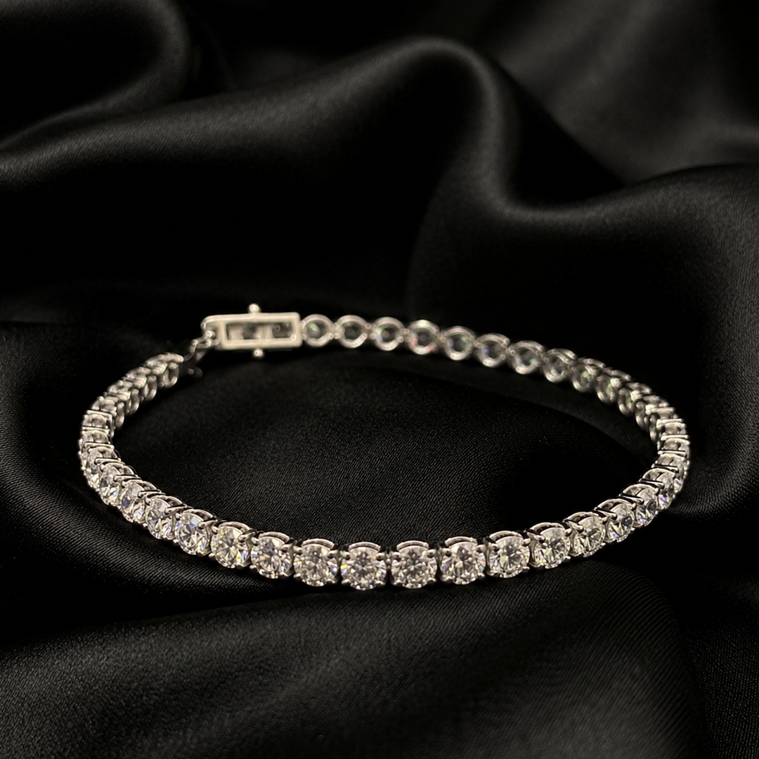 Lab-Grown Diamond Tennis Graduated Bracelet